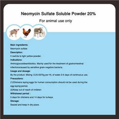 Proszek rozpuszczalny siarczanu neomycyny 20 procent